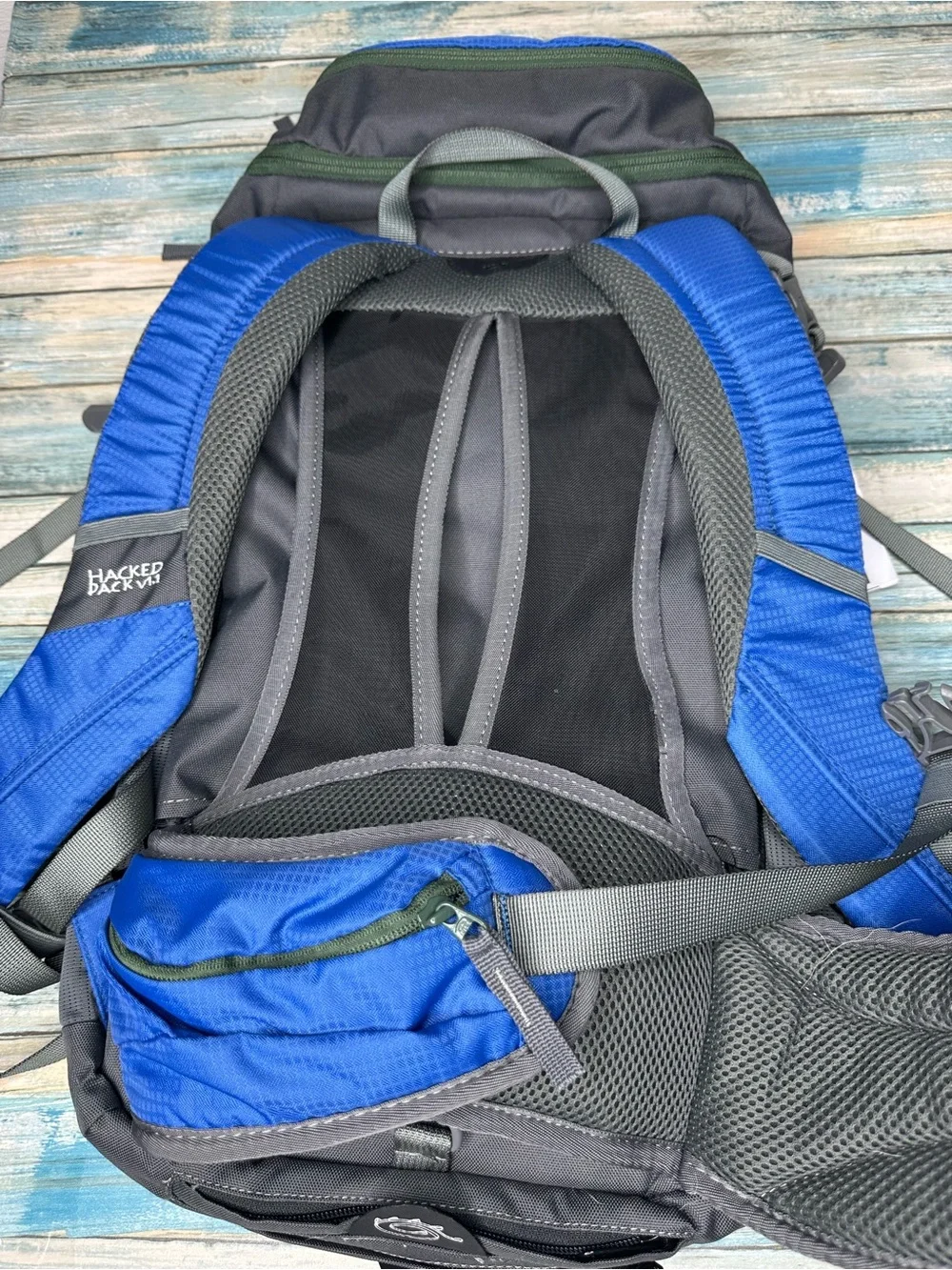V1.3 Men's Blue and Gray Hiking Backpack